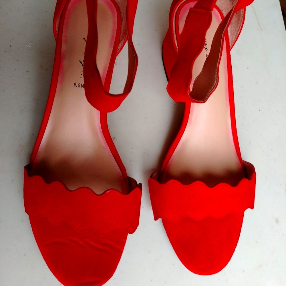 Suede like sandals